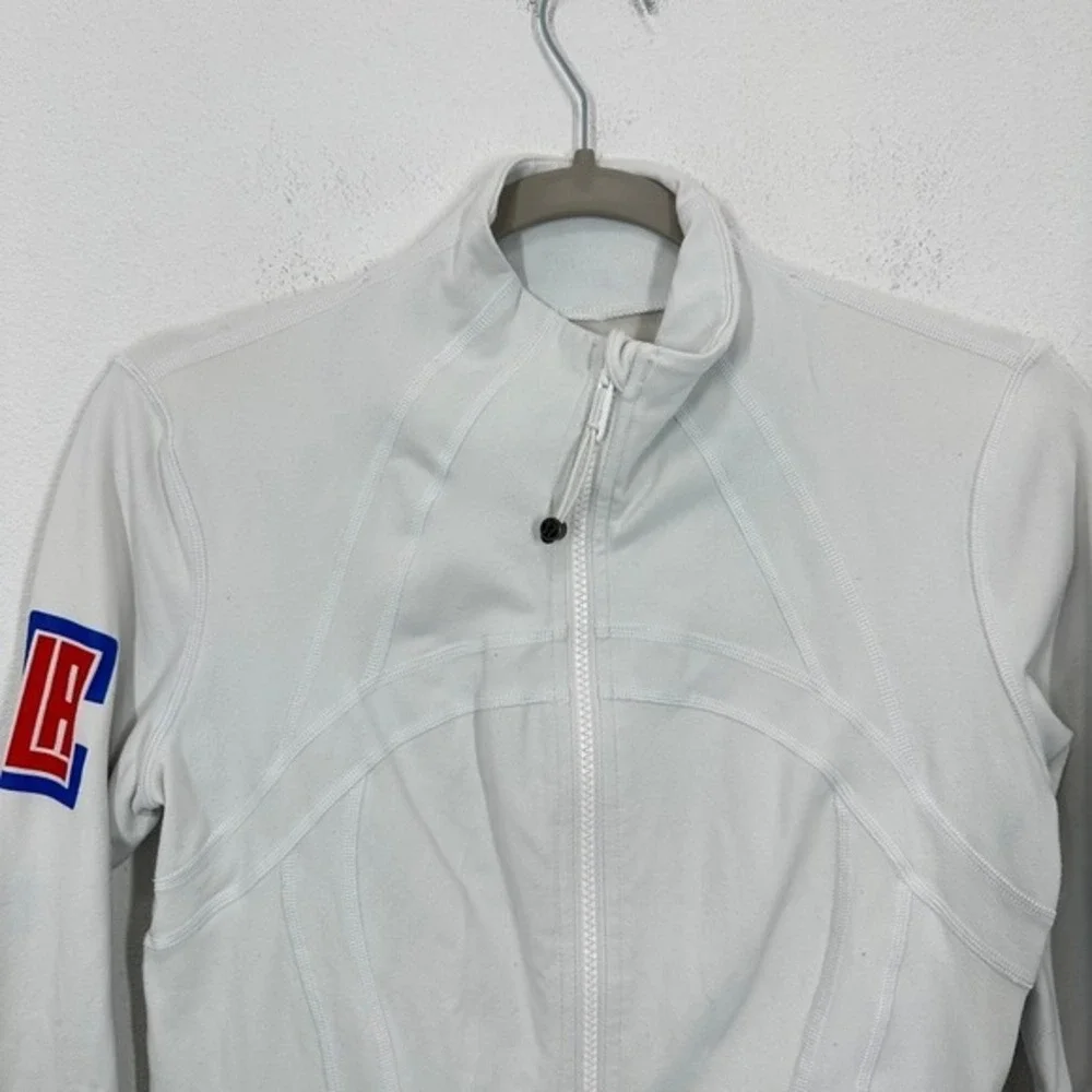 Lululemon LA Clippers Athletic Jacket Zip Up White Women's Size 8 Basketball NBA